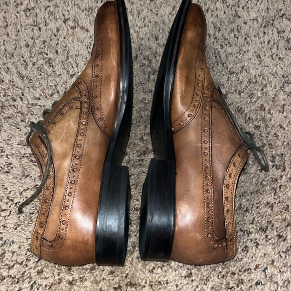 Men's Johnston Murphy Brown Wing Tip Shoes Size 8.5 M - Picture 10 of 14